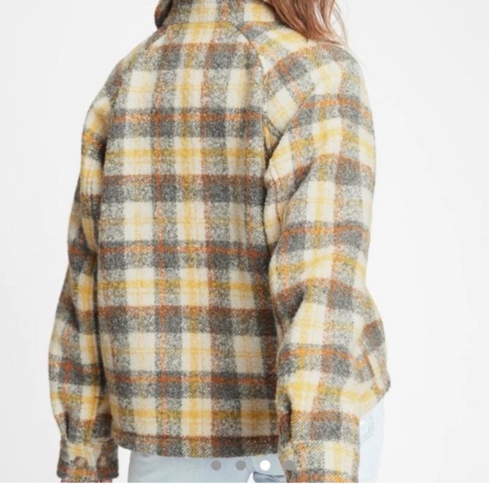 Gap Cropped Plaid Zip Front Jacket - image 3